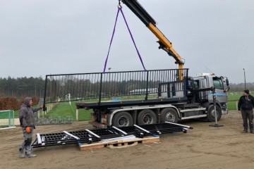 Laadkraan Copma 160.5 op container in Merksplas