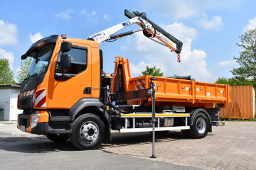 Laadkraan Copma 78.4 met containersysteem 10T Busi Group op VOLVO in Dessel