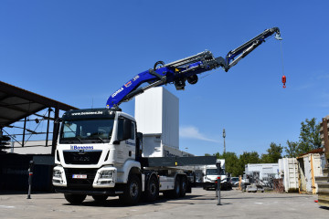 Laadkraan COPMA 510.6J4 met afneembaar containersysteem