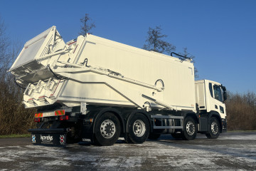 Kipper voor slachtafval transport op SCANIA in Denderleeuw