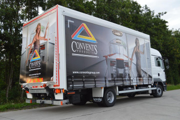 Schuifzeilopbouw / huifopbouw op MAN in Koersel 