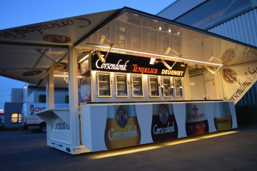 Tapwagen met hydraulisch afzetsyteem in Turnhout