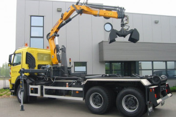 Laadkraan Copma 160.3 met containersysteem Busi group op MAN in Kasterlee