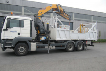 Laadkraan Copma 360.4 met kipper op MAN in Zwijndrecht