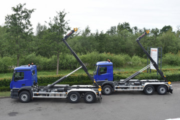 2x Opbouw van containersysteem Busi Group 20 ton op MERCEDES in Herenthout