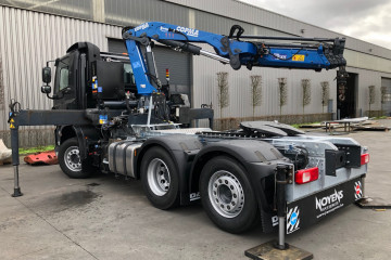 Laadkraan Copma 240.4 op trekker DAF in Turnhout