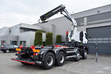 Laadkraan Copma 228.5 met containersysteem 20T Busi Group op FORD in Geel 