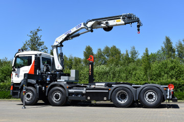 Laadkraan Copma 228HP.7 met containersysteem 20T Busi Group op MAN in Geel