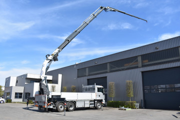 Laadkraan Copma 530.7J4 met open laadbak op MAN in Retie 