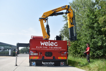 Laadkraan Copma 228HP.3 SC met open laadbak en zijborden op MAN in Westerlo