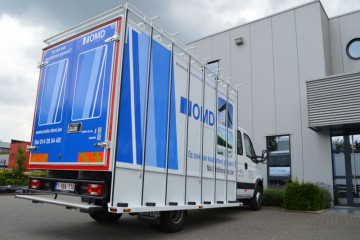 Glasdragers + dakdrager op Iveco in Herentals