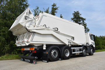 Kipper voor slachtafval transport op SCANIA in Denderleeuw