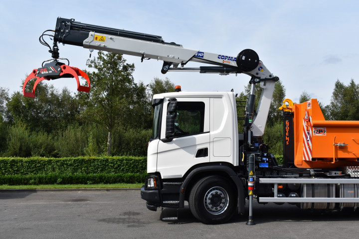 Copma Laadkraan Containersysteem Haaksysteem 188 Stad Turnhout Scania (18)