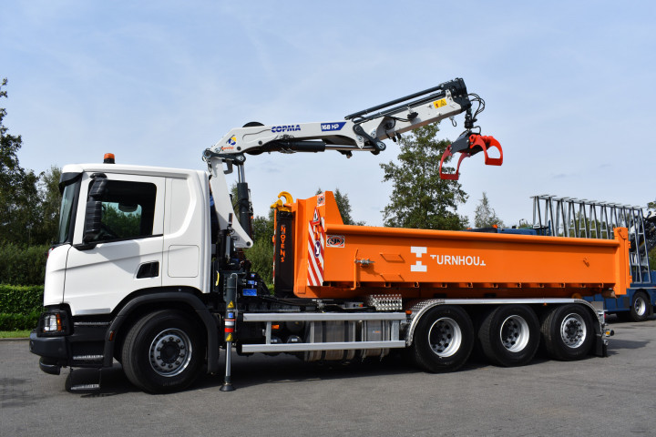 Copma Laadkraan Containersysteem Haaksysteem 188 Stad Turnhout Scania (20)