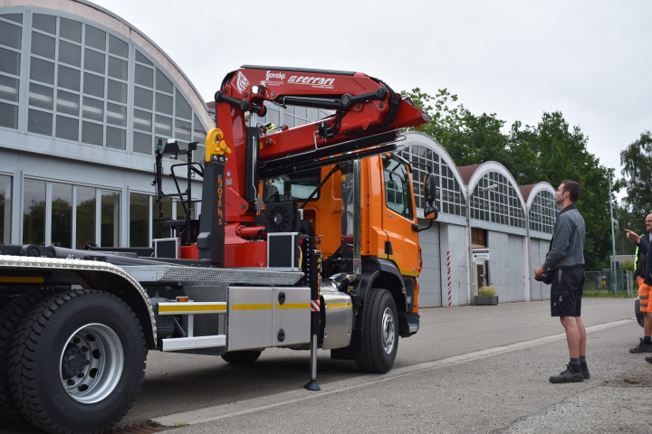 Ferrari Laadkraan Gemeente Westerlo Containersysteem Busi Group Haaksysteem Daf Vrachtwagen (15)