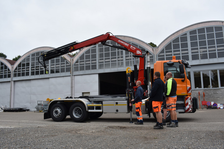 Ferrari Laadkraan Gemeente Westerlo Containersysteem Busi Group Haaksysteem Daf Vrachtwagen (16)