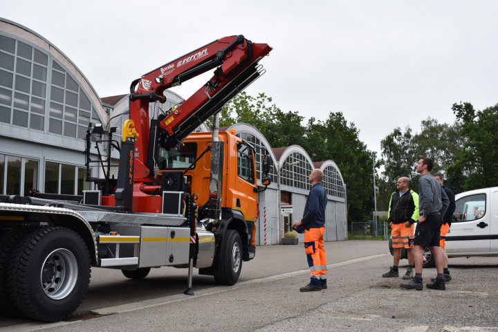 Ferrari Laadkraan Gemeente Westerlo Containersysteem Busi Group Haaksysteem Daf Vrachtwagen (18)