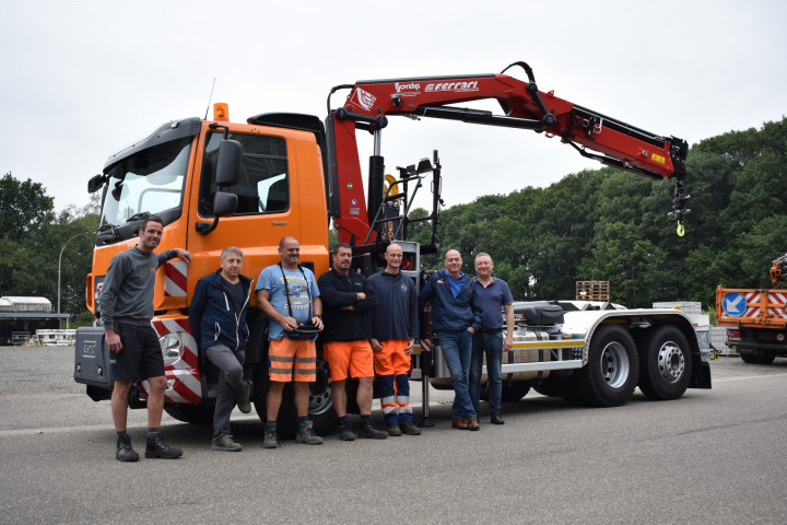 Ferrari Laadkraan Gemeente Westerlo Containersysteem Busi Group Haaksysteem Daf Vrachtwagen (23) 2