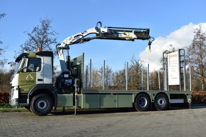 Laadkraan Copma Autolaadkraan Open Laadplateau Houttransport Volvo Morkhoven Luyten (4) 2
