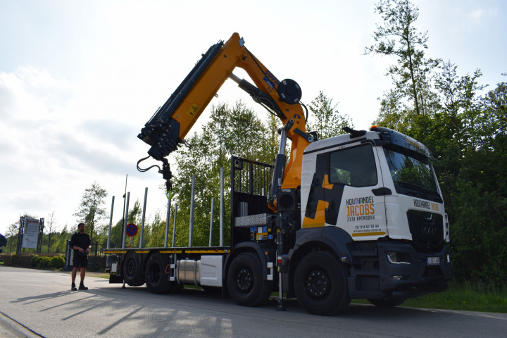 Laadkraan Houttransport Man Arendonk Uitschuifbare Laadbak (1)