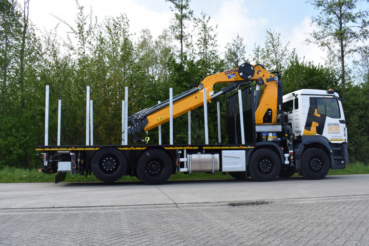 Laadkraan Houttransport Man Arendonk Uitschuifbare Laadbak (19)