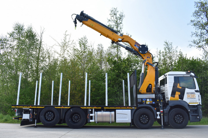 Laadkraan Houttransport Man Arendonk Uitschuifbare Laadbak (20)