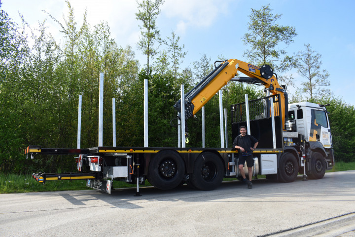 Laadkraan Houttransport Man Arendonk Uitschuifbare Laadbak (4)