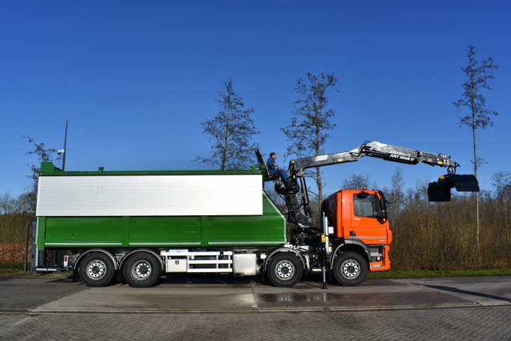 Laadkraan Marchesi Schrootkraan Boomkraan Daf Kipper Bionerga Houthalen (1)