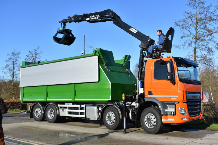 Laadkraan Marchesi Schrootkraan Boomkraan Daf Kipper Bionerga Houthalen (12)