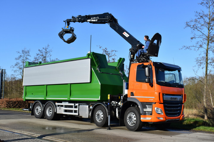 Laadkraan Marchesi Schrootkraan Boomkraan Daf Kipper Bionerga Houthalen (14)