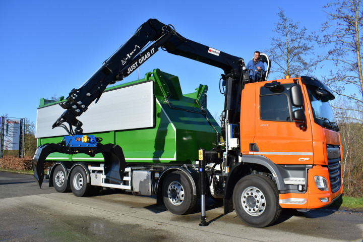 Laadkraan Marchesi Schrootkraan Boomkraan Daf Kipper Bionerga Houthalen (15)