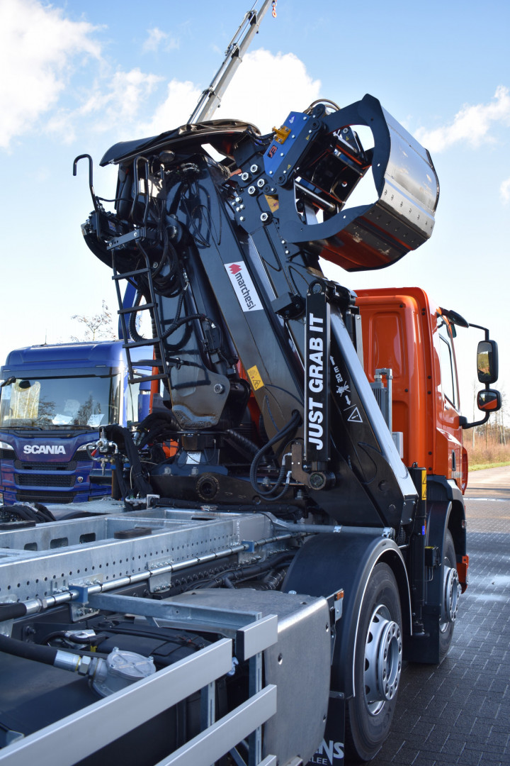 Laadkraan Marchesi Schrootkraan Boomkraan Daf Kipper Bionerga Houthalen (6)