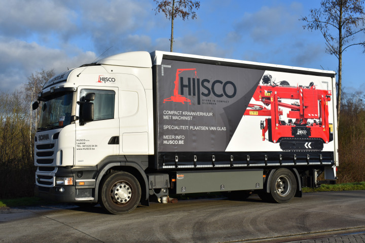 Schuifzeilopbouw Huifwagen Bachewagen Scania Hijsco Geel (2)